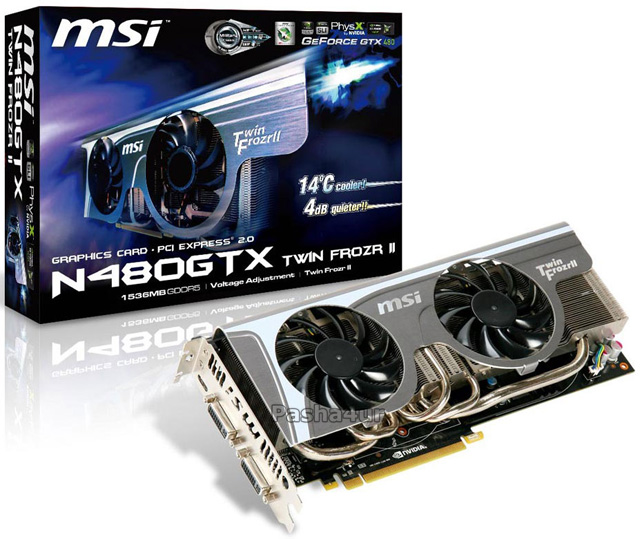 image MSI N480GTX Twin Frozr II